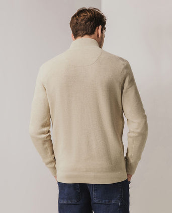 State of Art halve rits trui ecru | Regular-fit