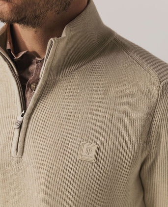 State of Art halve rits trui ecru | Regular-fit