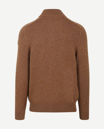 State of Art halve rits trui melange camel bruin | Regular-fit