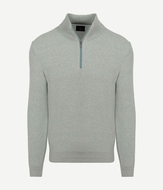 halve rits trui melange lichtgroen halve rits trui melange lichtgroen