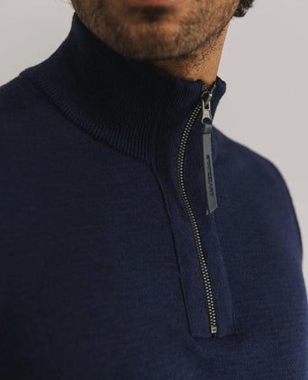State of Art halve rits trui donkerblauw | Regular-fit