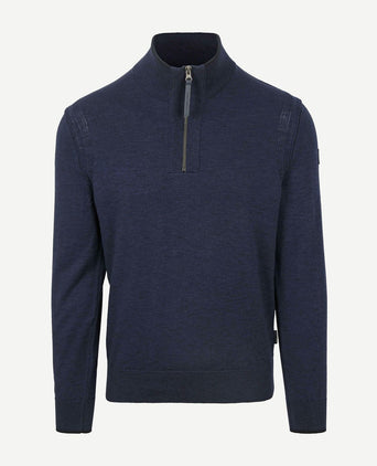 State of Art halve rits trui donkerblauw | Regular-fit