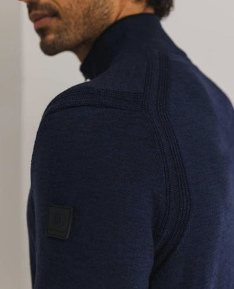 State of Art halve rits trui donkerblauw | Regular-fit