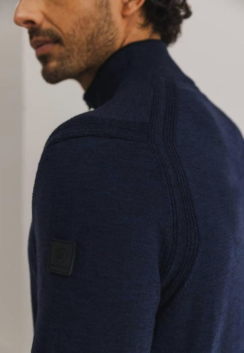 State of Art halve rits trui donkerblauw | Regular-fit