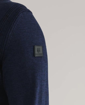 State of Art halve rits trui donkerblauw | Regular-fit