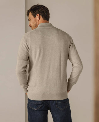 State of Art halve rits trui oak ecru | Regular-fit