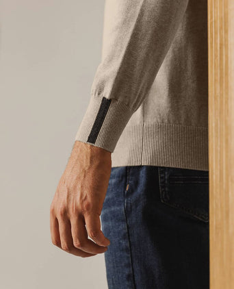 State of Art halve rits trui oak ecru | Regular-fit