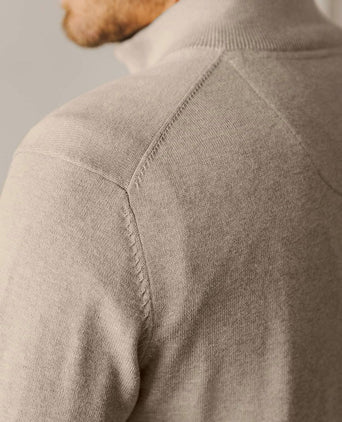 State of Art halve rits trui oak ecru | Regular-fit