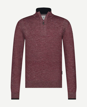 State of Art halve rits trui rood | Regular-fit