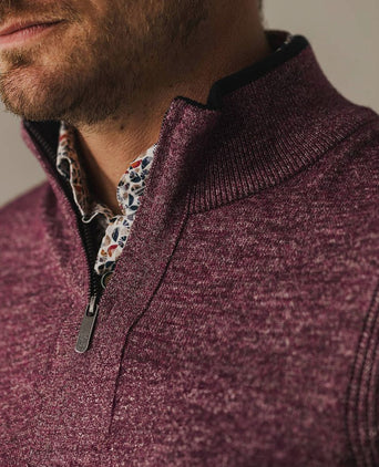 State of Art halve rits trui rood | Regular-fit