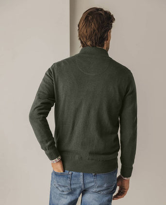 State of Art halve rits trui woods donkergroen | Regular-fit