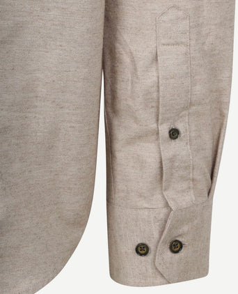 State of Art heavy twill overhemd beige | Regular-fit