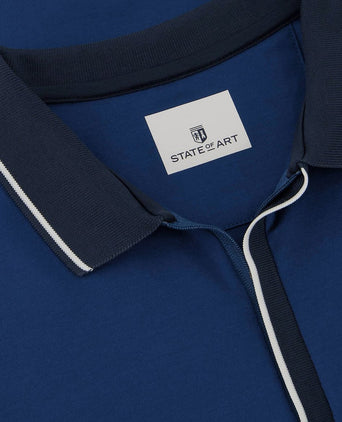 State of Art jersey polo donkerblauw