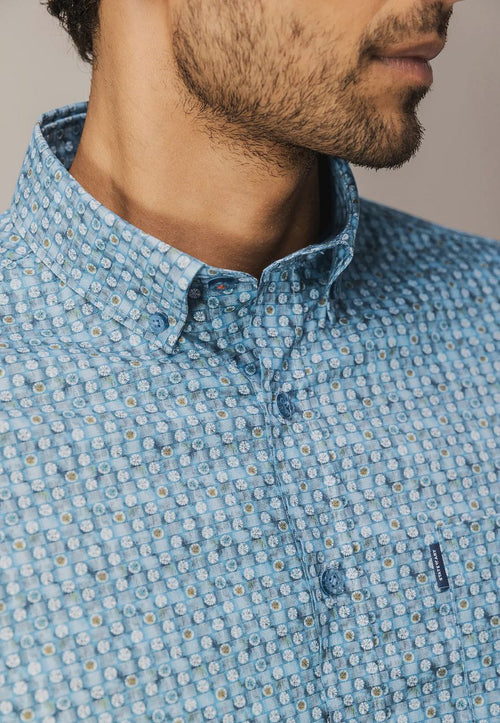 State of Art overhemd poplin dandelion blauw | Regular-fit