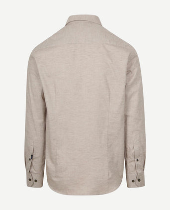 State of Art heavy twill overhemd beige | Regular-fit