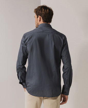 State of Art overhemd print blauw grijs | Regular-fit