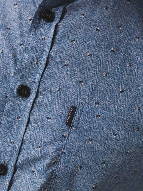 State of Art overhemd print blauw | Regular-fit