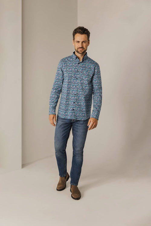 State of Art overhemd dandelion blauw | Regular-fit