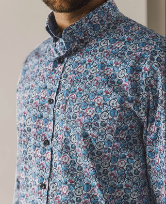 State of Art overhemd dandelion blauw | Regular-fit