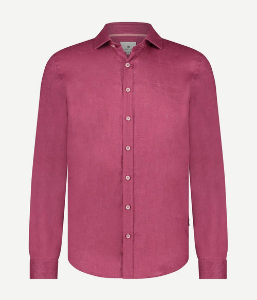 State of Art overhemd linnen kersenrood | Regular-fit
