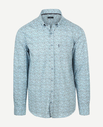 State of Art overhemd poplin dandelion blauw | Regular-fit