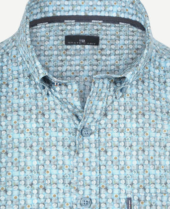 State of Art overhemd poplin dandelion blauw | Regular-fit