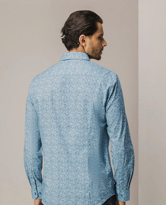 State of Art overhemd poplin dandelion blauw | Regular-fit