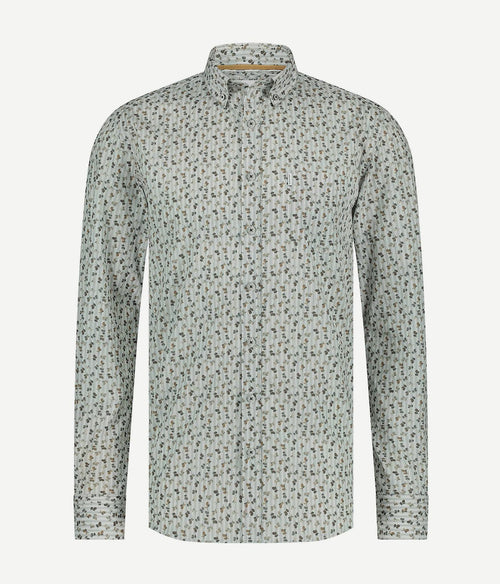 State of Art overhemd poplin print lichtblauw | Regular-fit