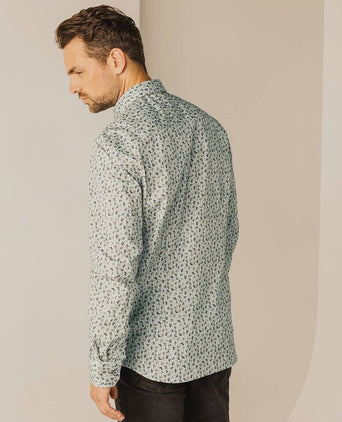 State of Art overhemd poplin print lichtblauw | Regular-fit