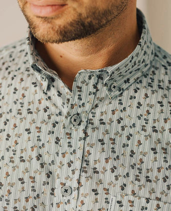 State of Art overhemd poplin print lichtblauw | Regular-fit