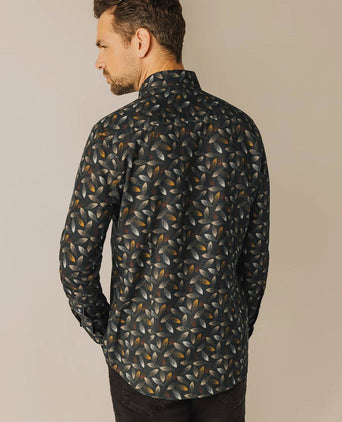 State of Art overhemd print antraciet | Regular-fit