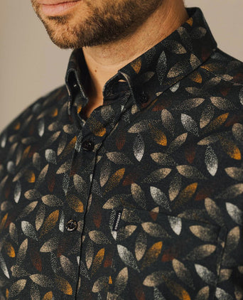 State of Art overhemd print antraciet | Regular-fit