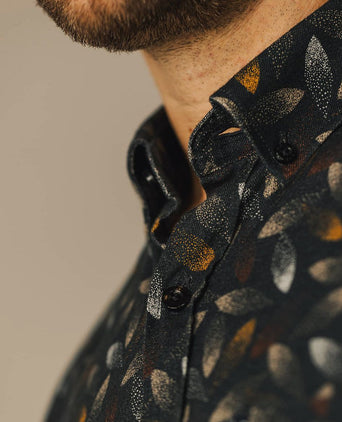 State of Art overhemd print antraciet | Regular-fit