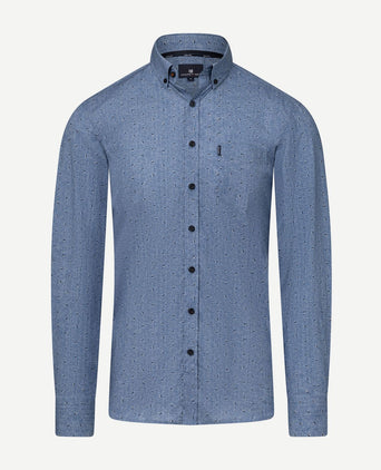 State of Art overhemd print blauw | Regular-fit