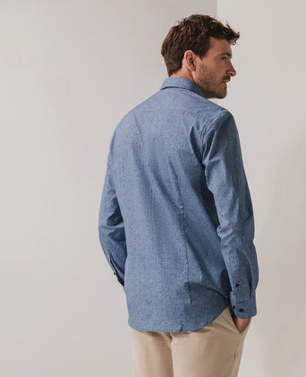 State of Art overhemd print blauw | Regular-fit