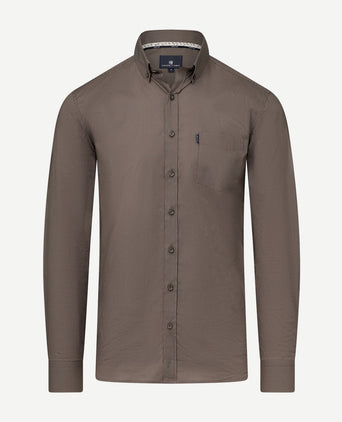 State of Art overhemd print bruin | Regular-fit