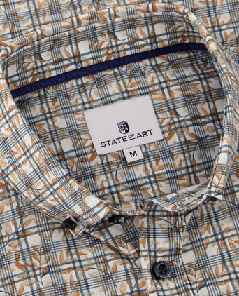 State of Art overhemd print geel | Regular-fit