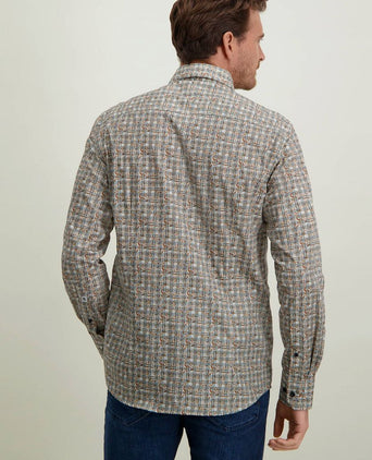 State of Art overhemd print geel | Regular-fit