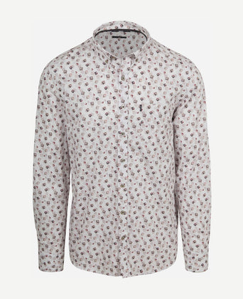 Overhemd print grijs