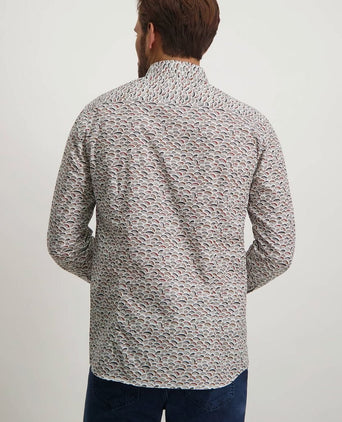 State of Art overhemd print rood | Regular-fit