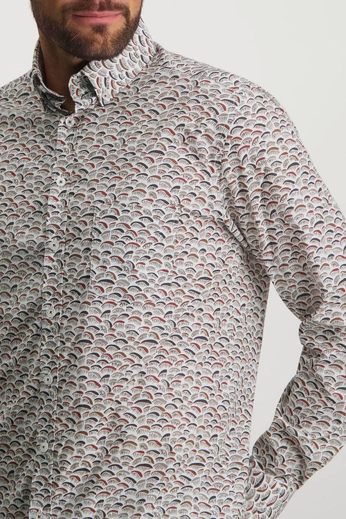State of Art overhemd print rood | Regular-fit