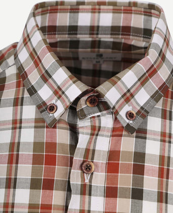 State of Art overhemd rood geruit | Regular-fit