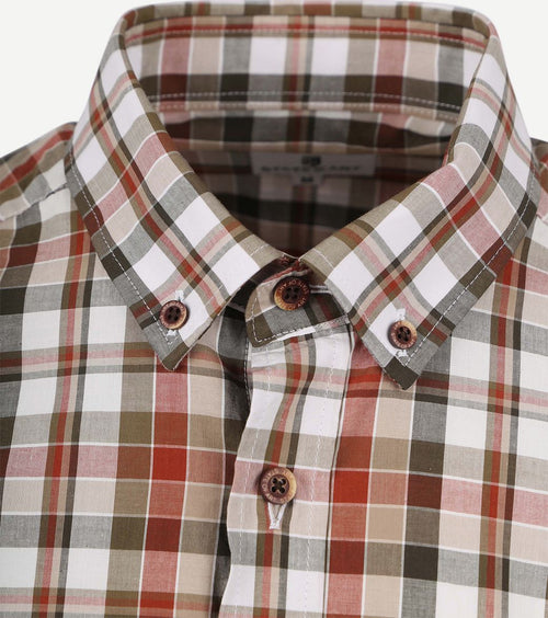 State of Art overhemd rood geruit | Regular-fit