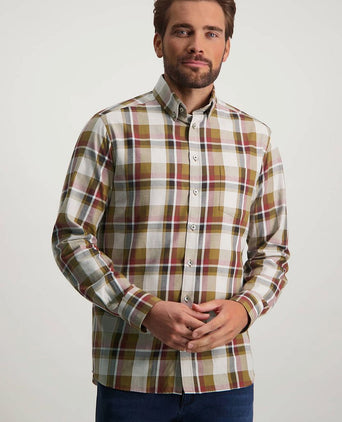 State of Art overhemd ruiten rood | Regular-fit