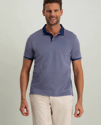 State of Art pique polo kobaltblauw