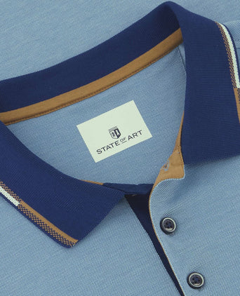 State of Art pique polo lichtblauw