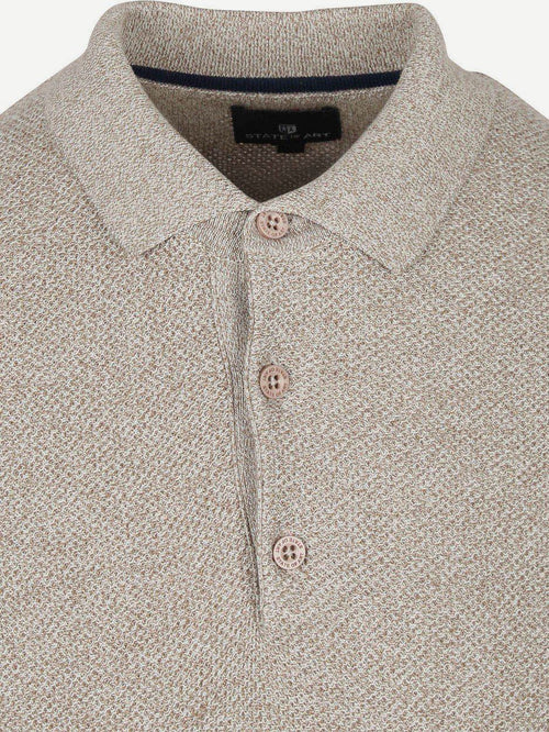 Polo knitted beige