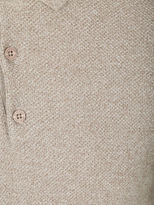 Polo knitted beige