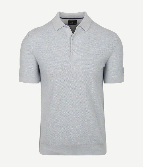 Polo knitted blauw