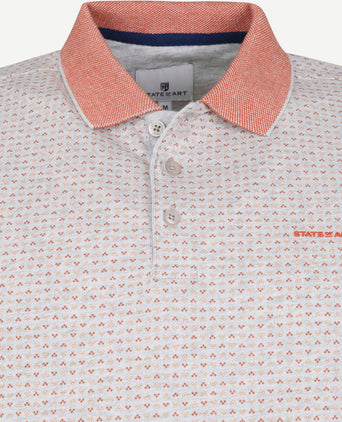 State of Art polo print grijs rood